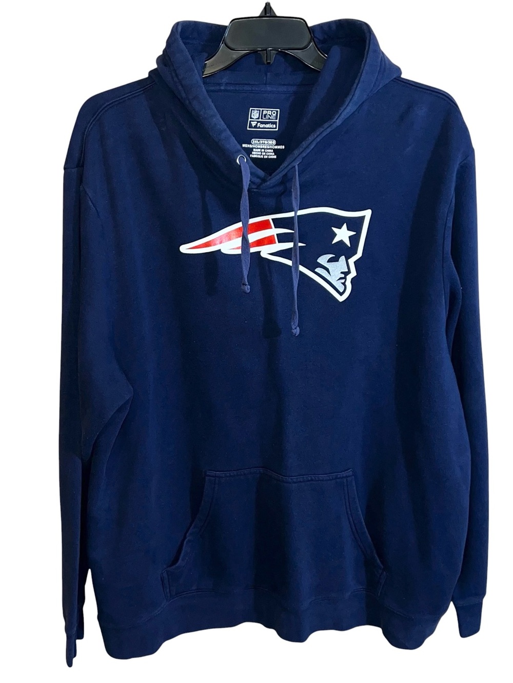 Fanatics Pro Line New England Patriots Hoodie Sweatshirt Men’s 3XL Blue Red